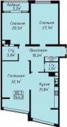 3-комнатная квартира 144,0 м²