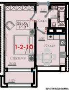 1-комнатная квартира 39,05 м²