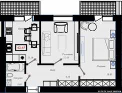 2-комнатная квартира 62,45 м²