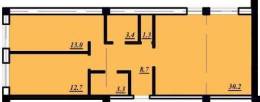 2-комнатная квартира 74,8 м²