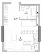 Квартира-студия 25,70 м²