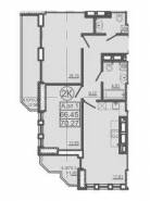 2-комнатная квартира 70,27 м²