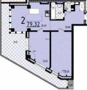2-комнатные апартаменты 79,3 м²