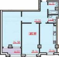 2-комнатная квартира 85,19 м²