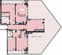 3-комнатные апартаменты 207,3 м²