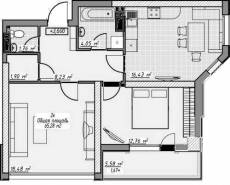 2-комнатная квартира 66,08 м²