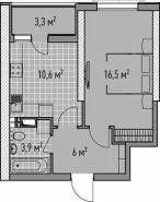 1-комнатная квартира 36,81 м²