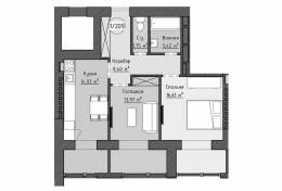 2-комнатная квартира 59,08 м²