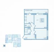 2-комнатная квартира 52,89 м²
