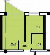 1-комнатная квартира 34,9 м²