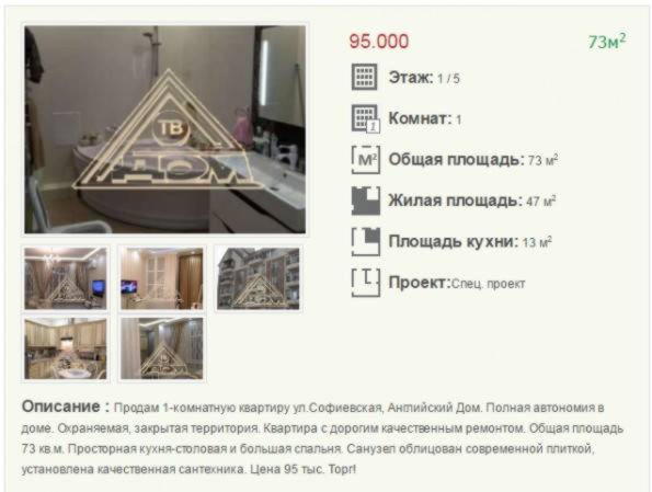 Самая дорогая 1-комнатная квартира в Суворовском районе