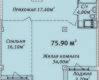Планировка 75,90 м² Жилой дом на Осипова
