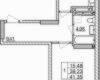 Планировка 41,35 м² Жилой комплекс «Левитана»
