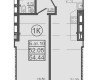 Планировка 54,44 м² Жилой комплекс «Родос»