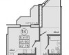 Планировка 47,76 м² Жилой комплекс «Родос»