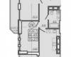 Планировка 70,27 м² Жилой комплекс «Родос»