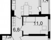 Планировка 55,10 м² Жилой комплекс «Манхэттен»