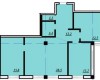 Планировка 96,4 м² Жилой комплекс «Сады Семирамиды»