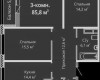 Планировка 85,8 м² Жилой комплекс «Скай Сити»