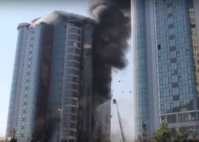 Пожар в ЖК Гагарин Плаза